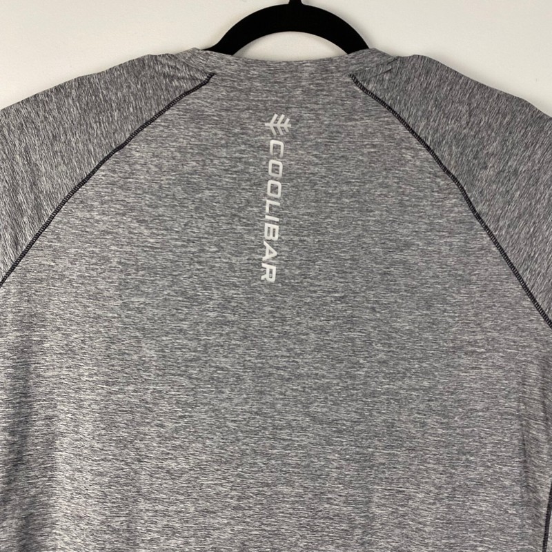 Coolibar Agility Performance Short Sleeve T Shirt Mens L Tall LT Gray UPF gallery