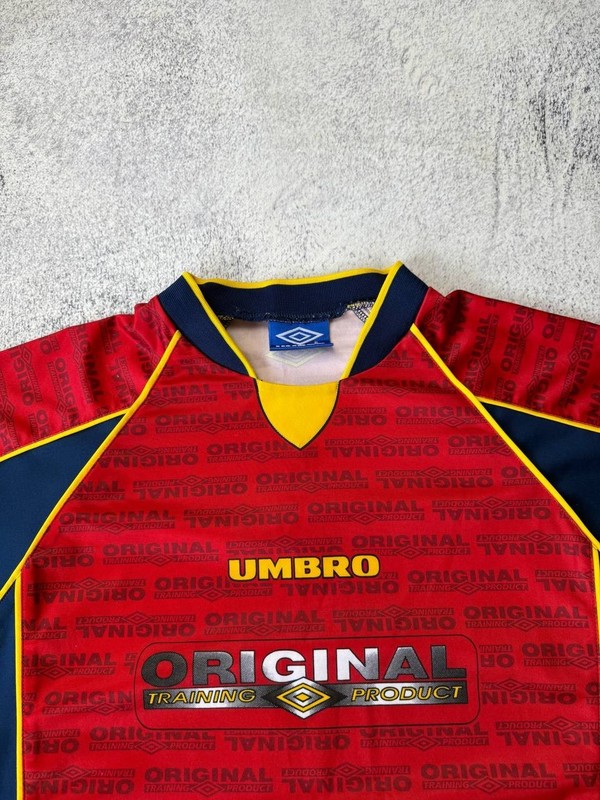 Vintage Umbro Original Training Product Shirt Mens XL Short Sleeve Crew Neck Red gallery