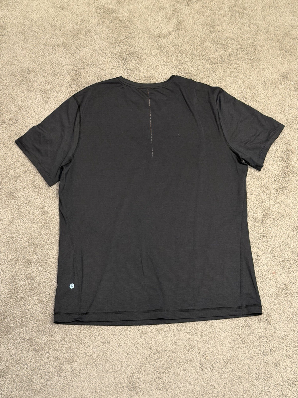Men's Black Solid Activewear T-Shirt L Regular Crew Neck Short Sleeve Pullover gallery