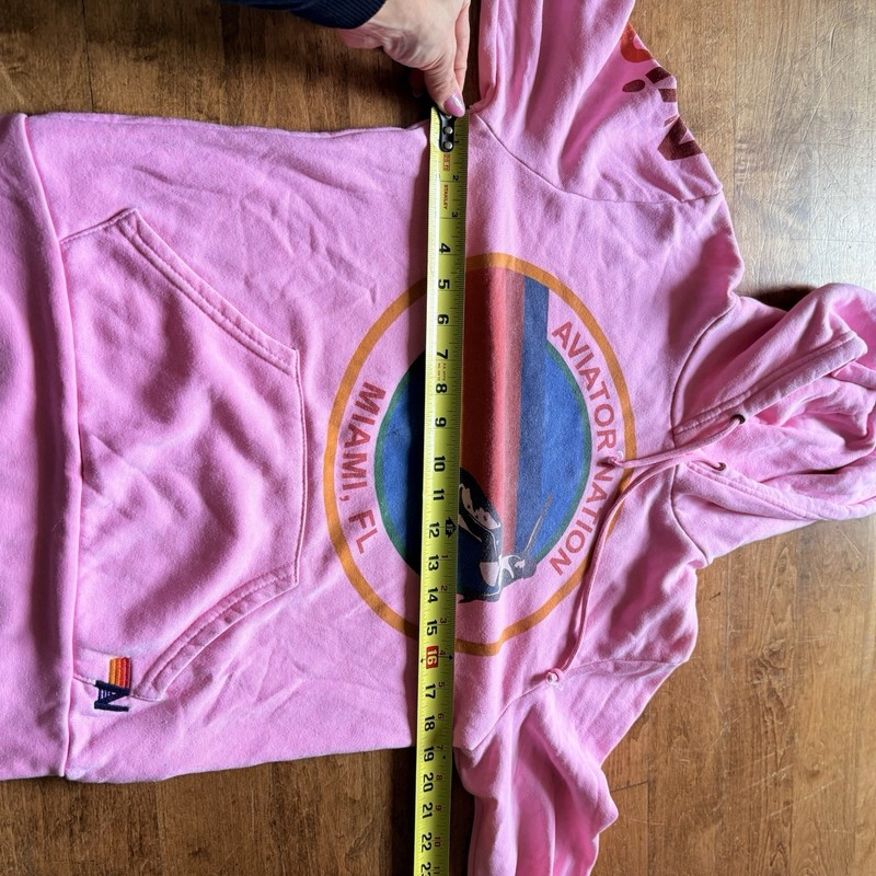AVIATOR NATION Surf Pullover Hoodie Sweatshirt Pink Miami $189 size Small gallery