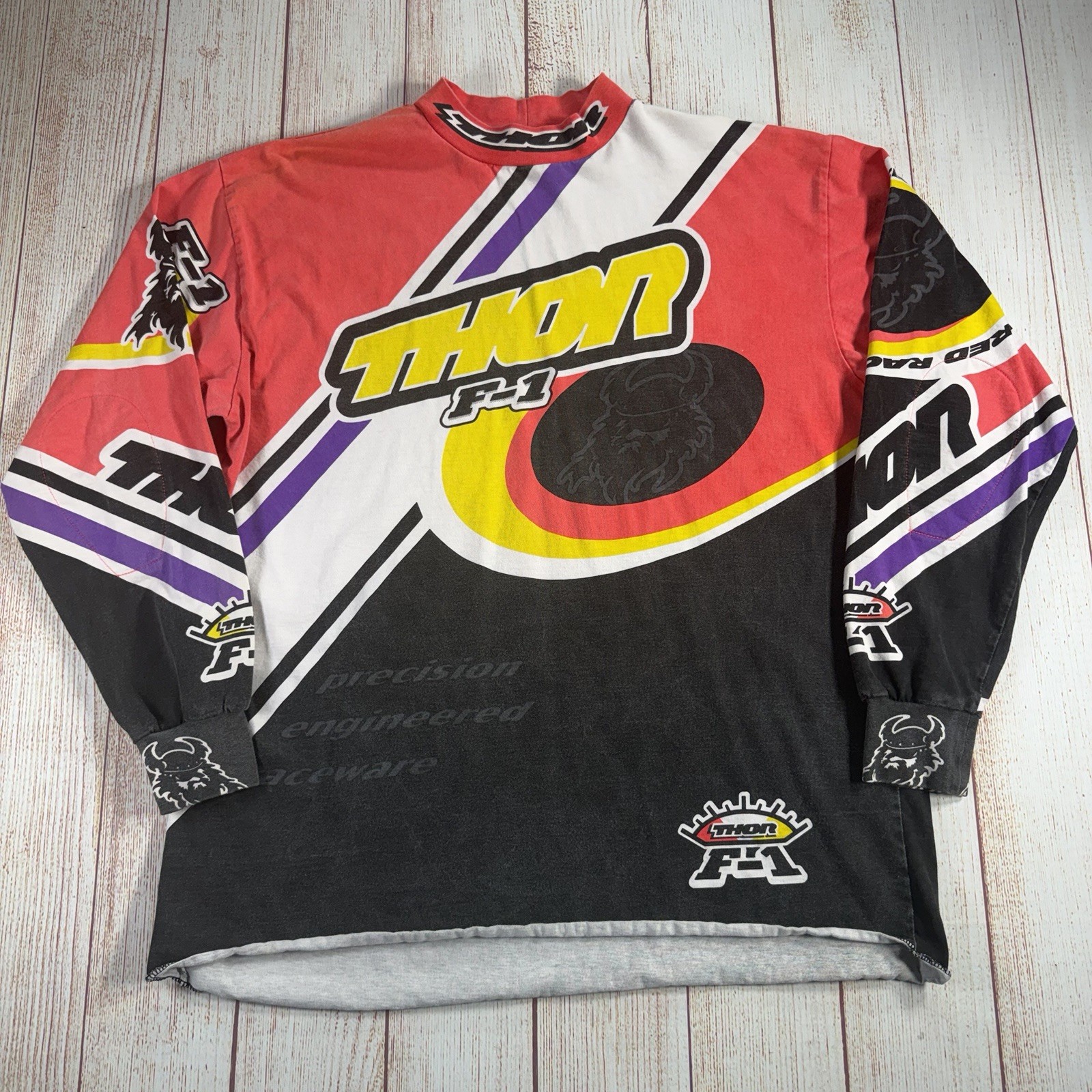 Vintage 90s Thor F-1 Motorcross Racing Jersey Men’s XL gallery