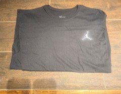 Jordan Men’s 2XL Black OnJumpman Logo Crew Neck Short Sleeve T-Shirt Gym