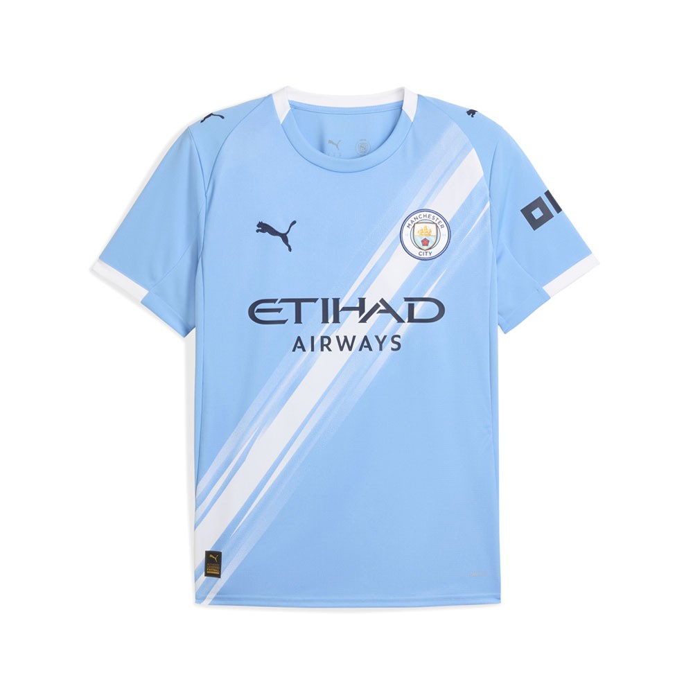 PUMA Manchester City Crew Neck Short Sleeve Home Jersey Replica Mens Blue, White gallery