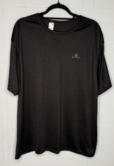 Decathlon Domyos T-Shirt Mens Big And Tall Top Black Super Thin Performance 2X