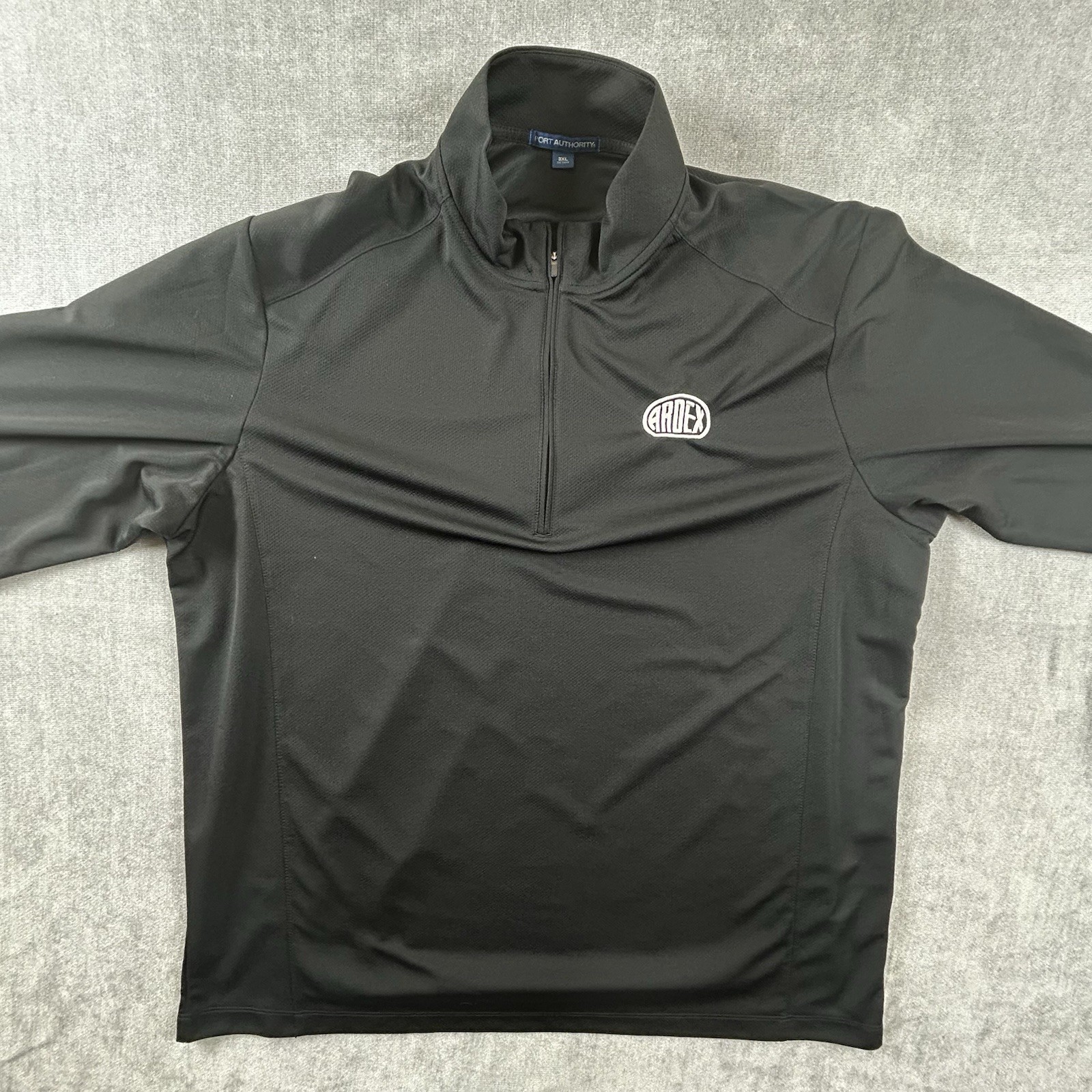 Port Authority Athletic 1/2 Zip Pullover Mens 3XL Black Ardex Logo Long Sleeve gallery
