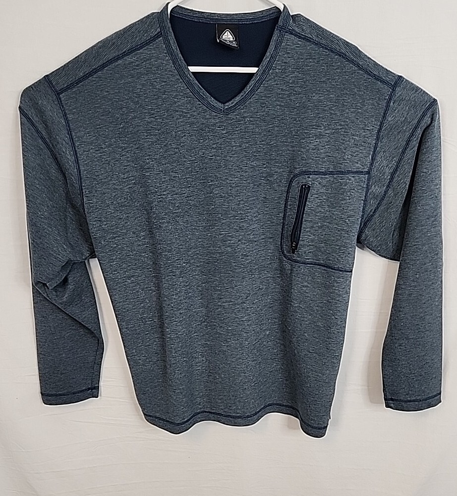 Nike ACG Men's Dri-Fit Blue Gray Long Sleeve Shirt, Size XL, RN# 56323 gallery