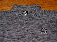 Mens L Footjoy Pelican Marsh Golf Shirt Polo Shirt Gray Large Polyester Spandex