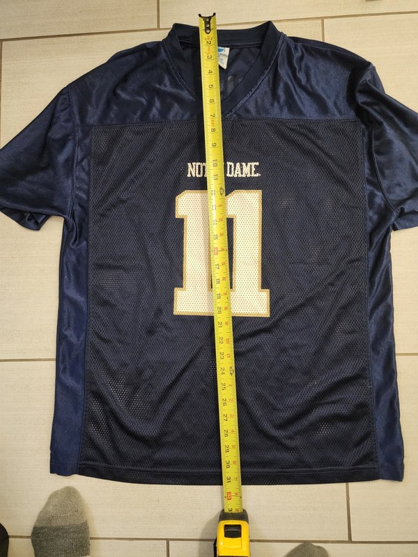 Notre Dame Fighting Irish Jersey #11 Navy Blue Mesh Knights Apparel Men's L G gallery