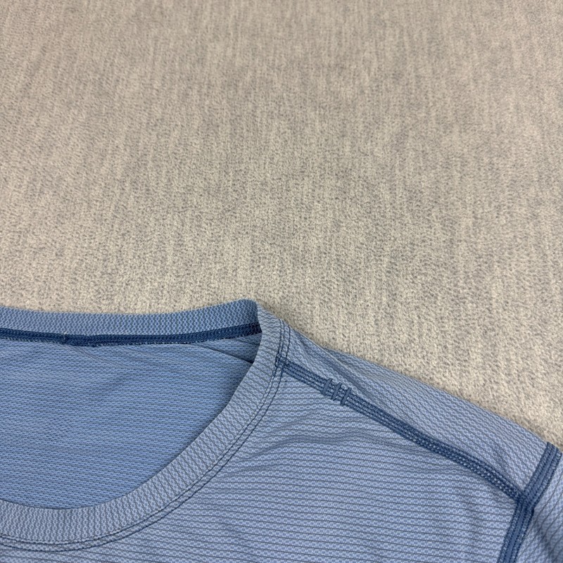 Lululemon Shirt Mens Medium Blue R.A.D. All Day Short Sleeve Athletic Gym gallery