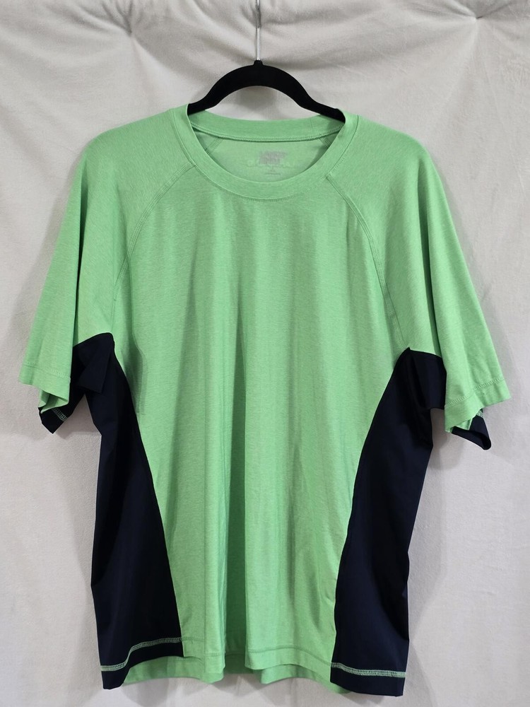 Lands' End Green and Black Short Sleeve Rash Guard Shirt size Large