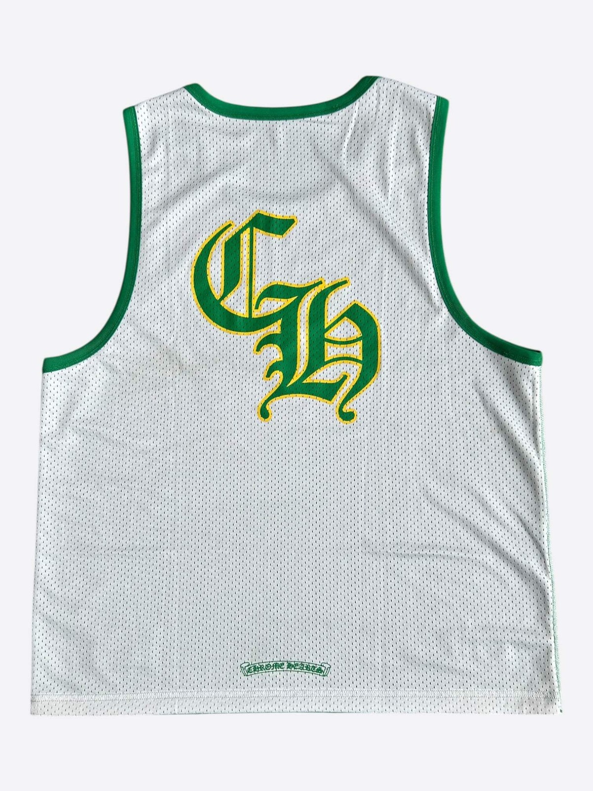 Chrome Hearts Green & White Logo Reversible Mesh Jersey gallery