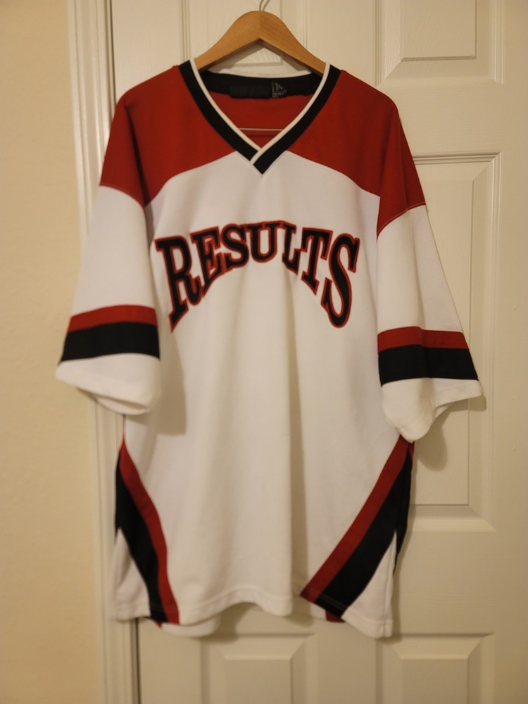 Vintage Results Mens Baseball Jersey Adult XXL White