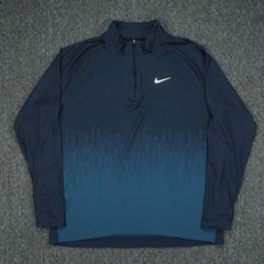 Nike Pullover Mens Large Blue Dri Fit ADV Half Zip Golf Top Athletic Running