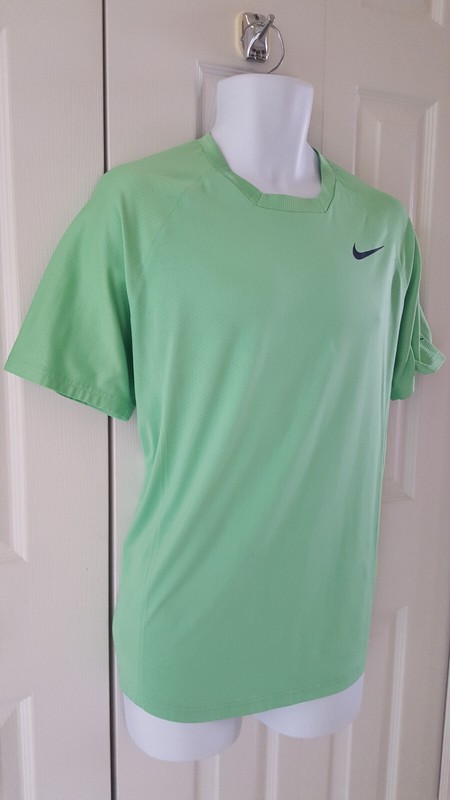 Nike Roger Federer "RF" Tennis Polo Shirt L, Light Green gallery