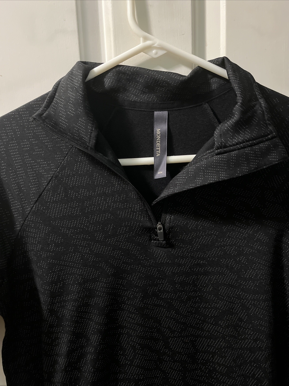 MONDETTA quarter zip athletic pullover Gray Design Long Sleeved New! gallery