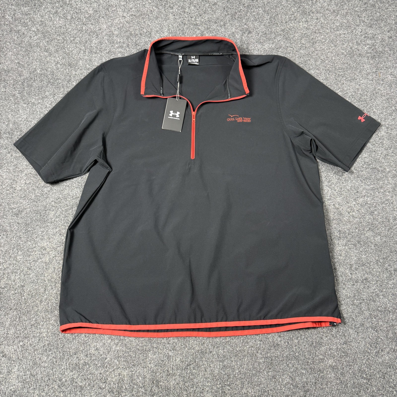 Under Armour Storm Golf Pullover Mens XL Black 1/4 Zip Gull Lake View Shirt gallery