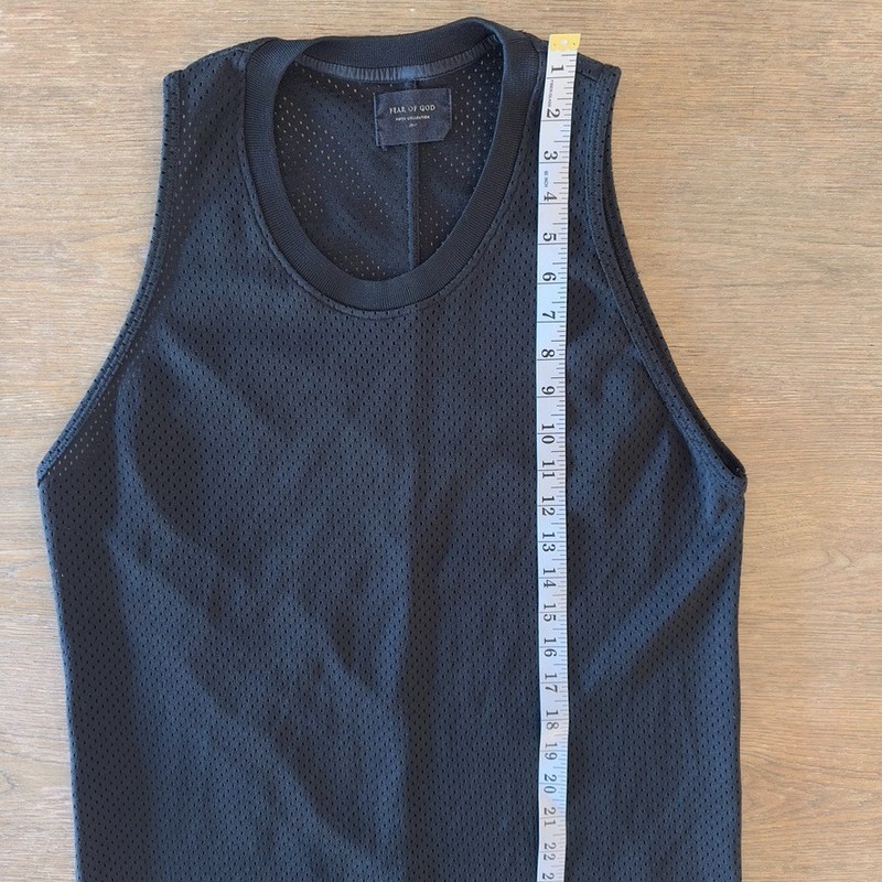 FEAR OF GOD-Fifth Collection Longline Mesh Tank-Black-FOG Jerry Lorenzo-Size Sml gallery