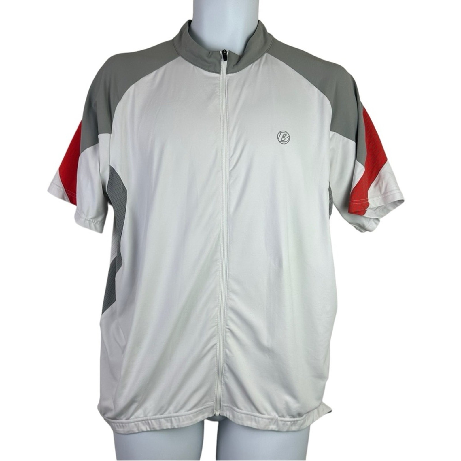 Mens Bontrager Cycling Jersey Shirt Top Size XL White Red Gray gallery
