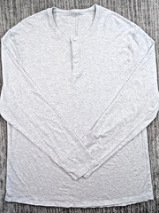 Lululemon Long Sleeve Henley Shirt Men’s Large Gray Stretch Gym Workout