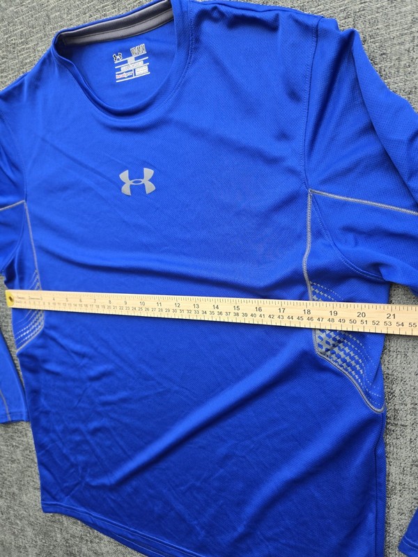 Under Armour HeatGear Men's Medium Blue Loose Fit Long Sleeve Athletic Shirt gallery