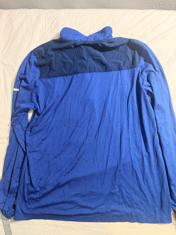 Tek Gear Mens 3XLT Blue Quarter Zip Athletic Pullover Stretch Performance Shirt gallery