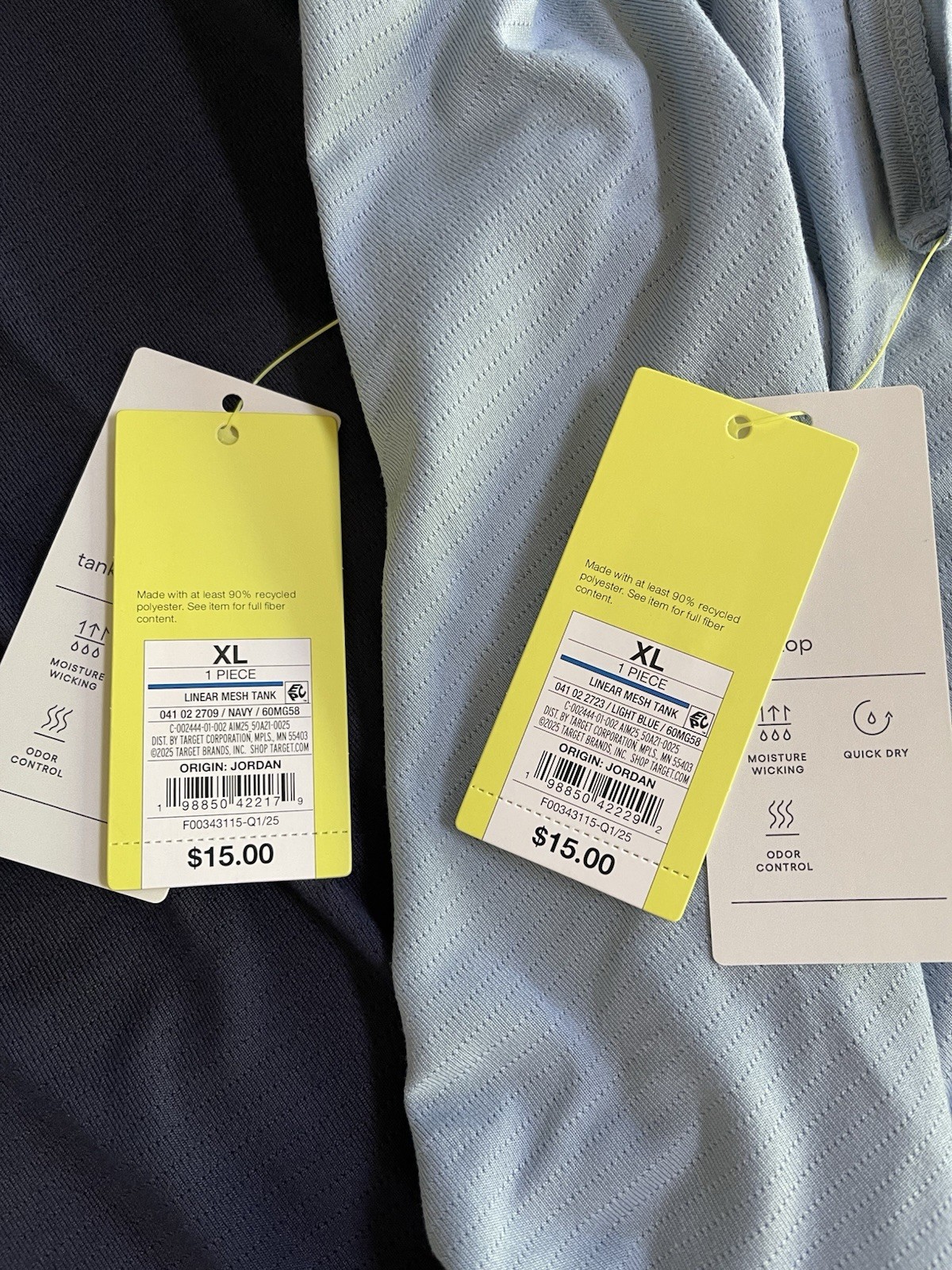 All In Motion Men's Tank Tops XL - Light Blue & Navy Blue Set gallery