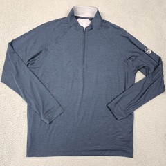 Johnnie O Freeborne Performance 1/4 Zip Pullover Mens Large Blue Golf Stretch