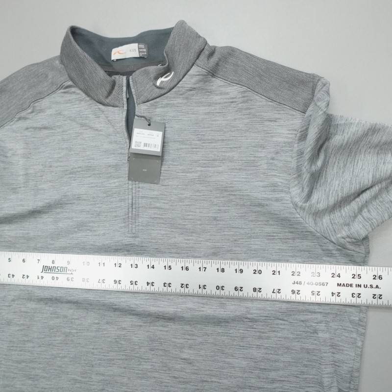 KJUS Liam TechWool Half Zip Pullover Men's Slim Fit Size 2XL Grey Melange $249 gallery