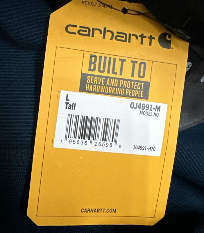 NWT Carhartt Tall Jacket Fleece Pullover Relaxed Fit Sherpa Workwear Pockets LT gallery