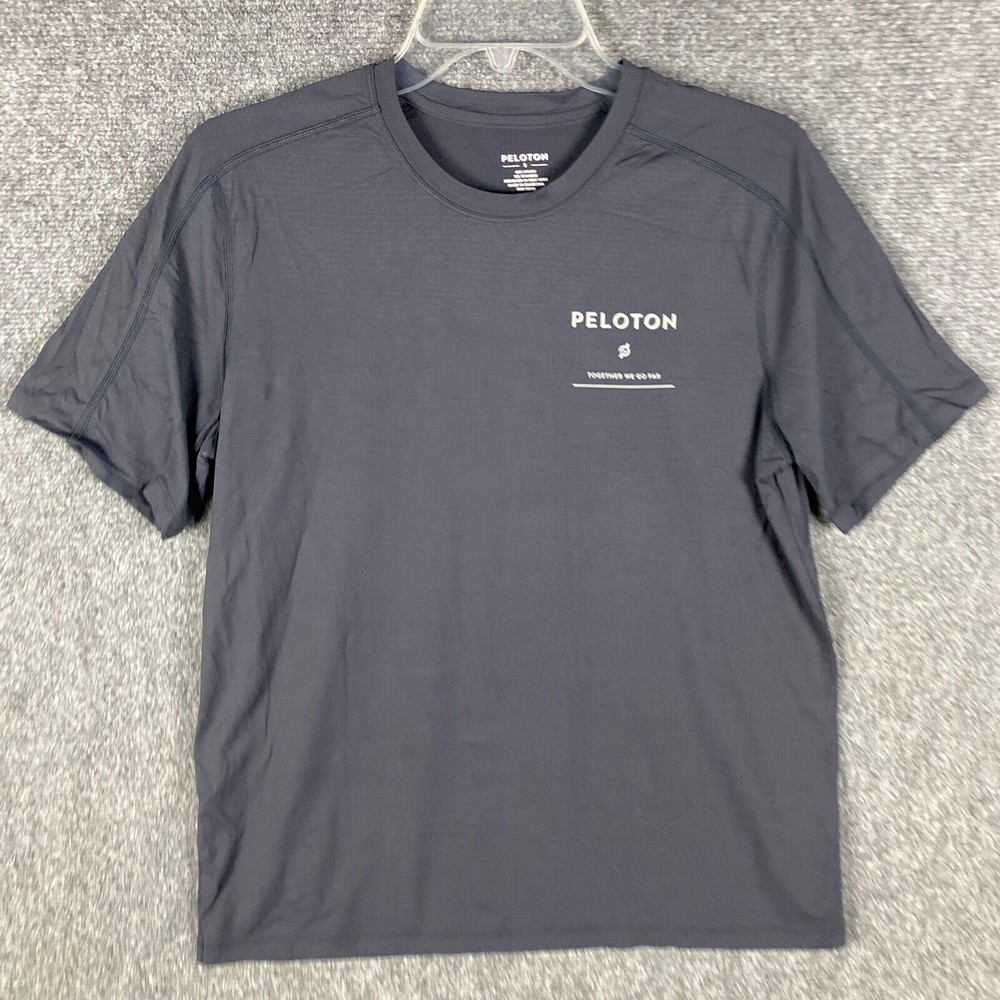 Peloton T-Shirt Men's Small Short Sleeve Gray Nylon Blend Adults S