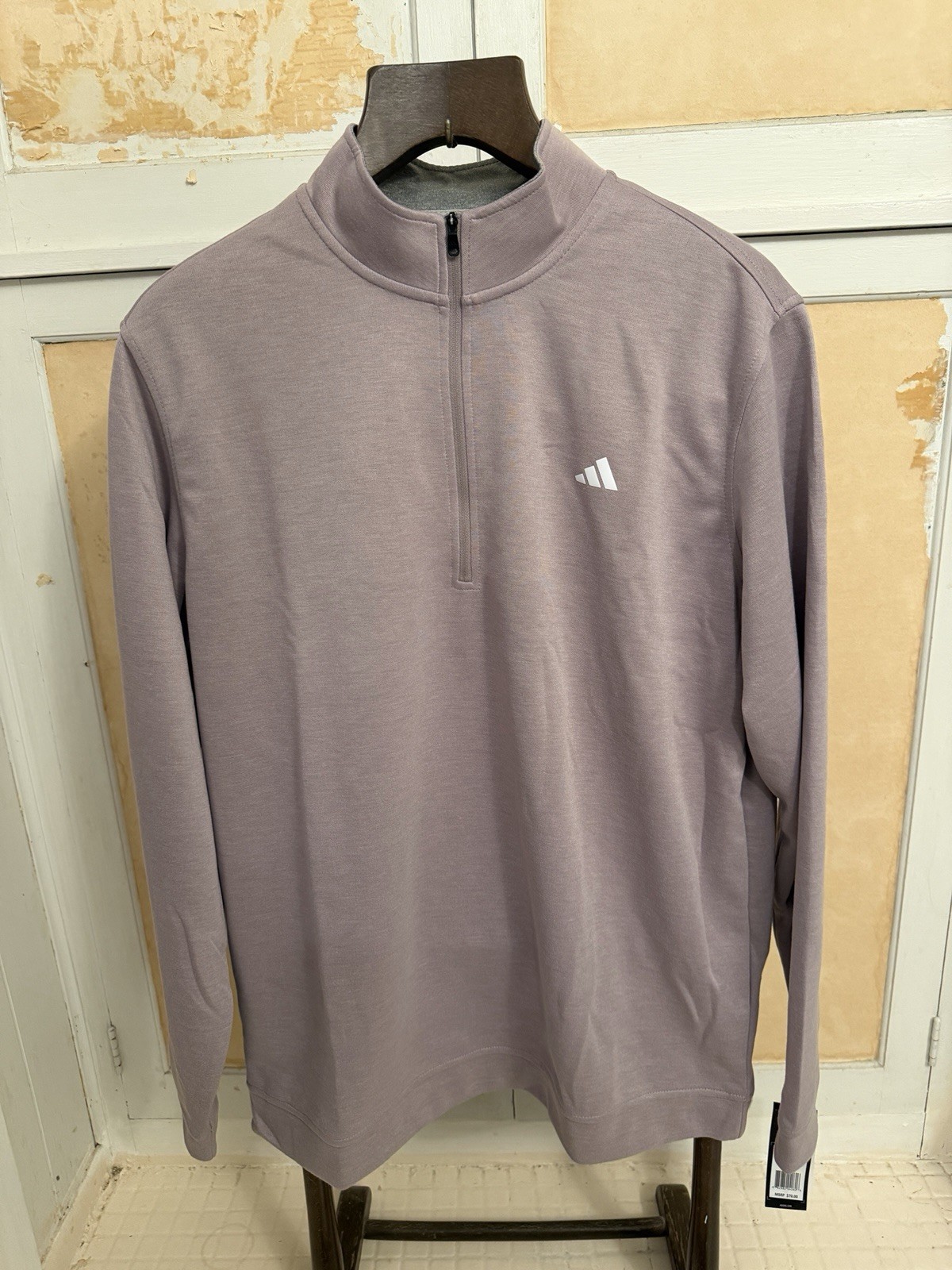 adidas Mens Elevated 1/4 Zip Pullover XL Prelov Fig Long Sleeve Activewear gallery