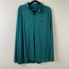 Under Armour UA Tech Textured 1/2 Zip Lightweight Pullover Top Size 2XL Teal