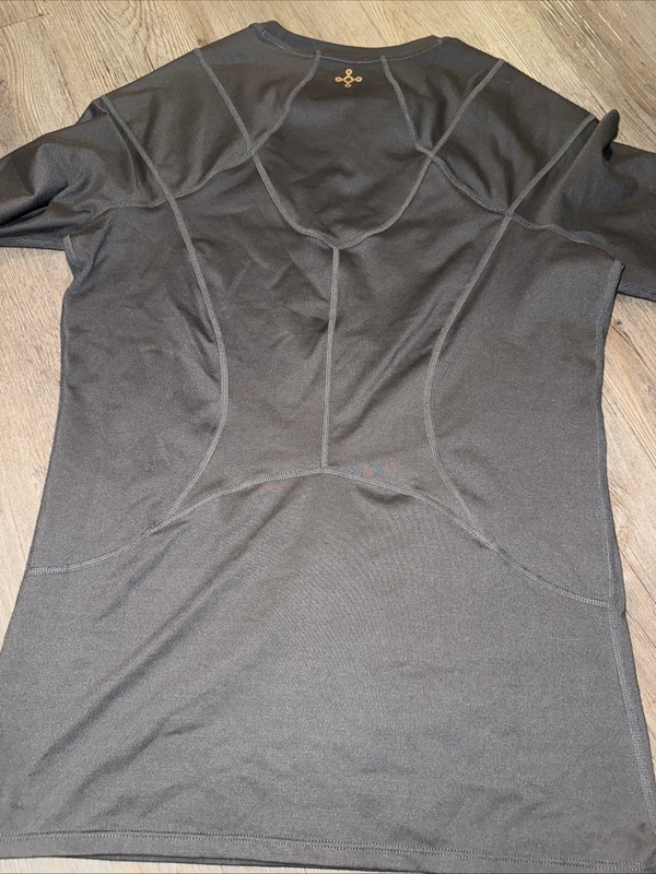 Tommie Copper Lower Back Support Shirt Green Size Large Compression Short Sleeve gallery