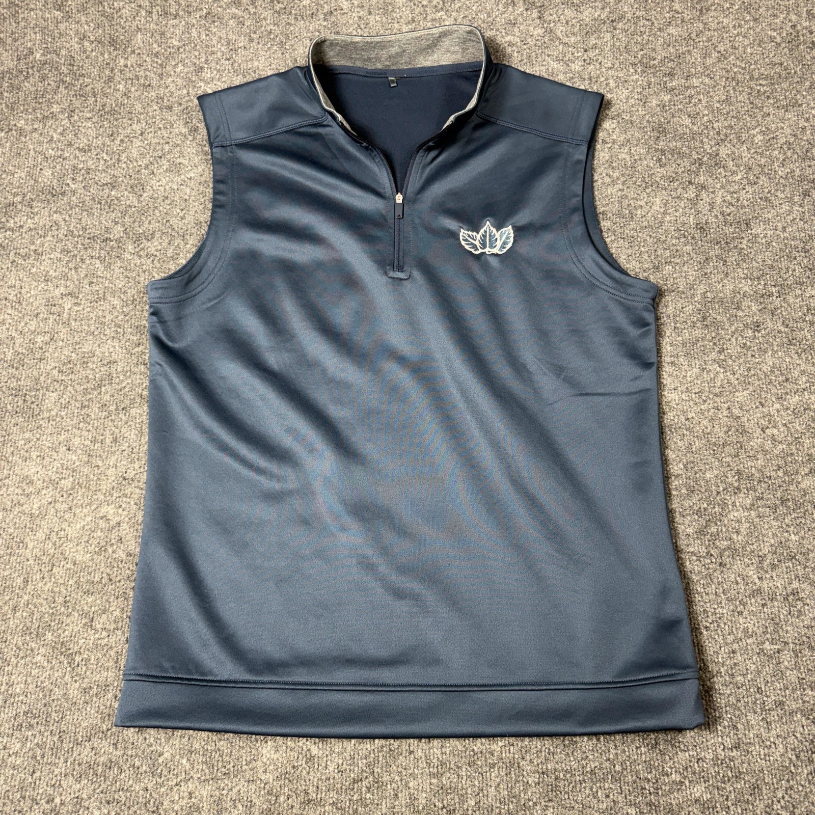 Adidas Pullover Mens Large Blue 1/4 Zip Sleeveless Golf Tank Top Athletic gallery