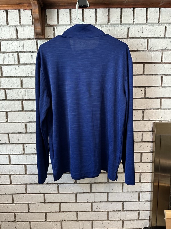 Nike Dri-FIT Men's Blue 1/4 Zip Long Sleeve Mock Neck Pullover Top M gallery