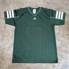 Adidas Vintage Green Striped Soccer Jersey Warmup Shirt #16 Size Medium