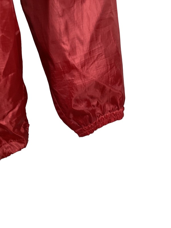 Vtg Mens Starter Jacket Red Raincoat Lined Windbreaker Hooded Size S 34/36 gallery