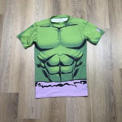 Under Armour Shirt Mens Large Green Hulk Marvel HeatGear Compression Graphic Tee