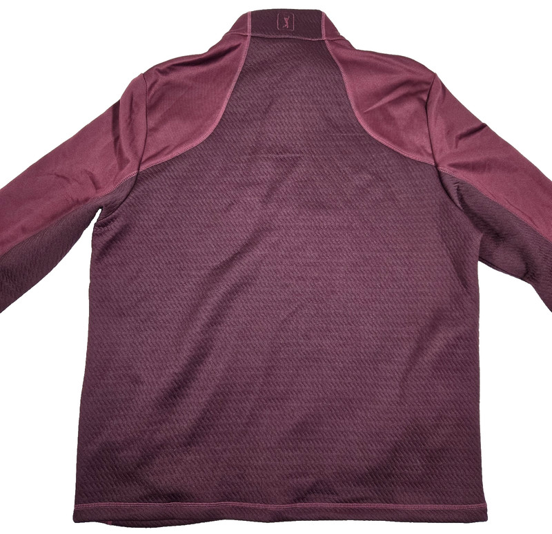 PGA Tour Men's Large Golf Thermal Stretch Burgundy 1/4 Zip Pullover Jacket New gallery