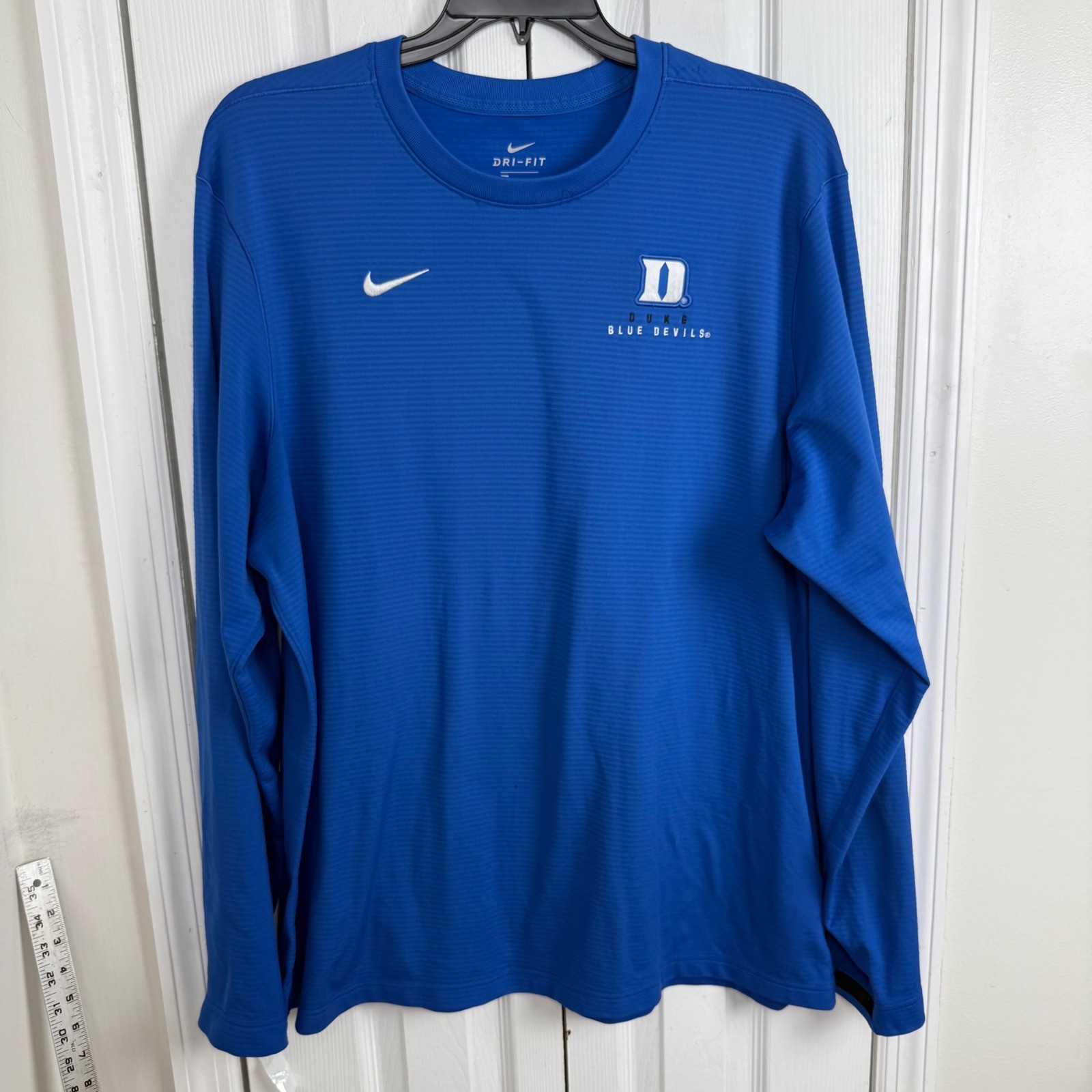 Nike Duke Blue Devils Shirt XXL Blue Dri-FIT Long Sleeve Athletic Sporty gallery
