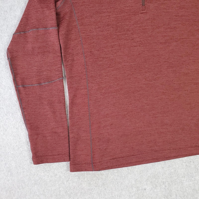 Kuhl Ryzer Pullover Mens Med Burnt Red 1/4 Zip Stretch Hiking Base Layer Knit gallery