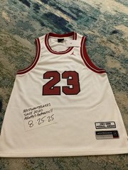 NWT Nike Air Jordan Essentials Summer Jersey White Red & Black Men’s Sz S
