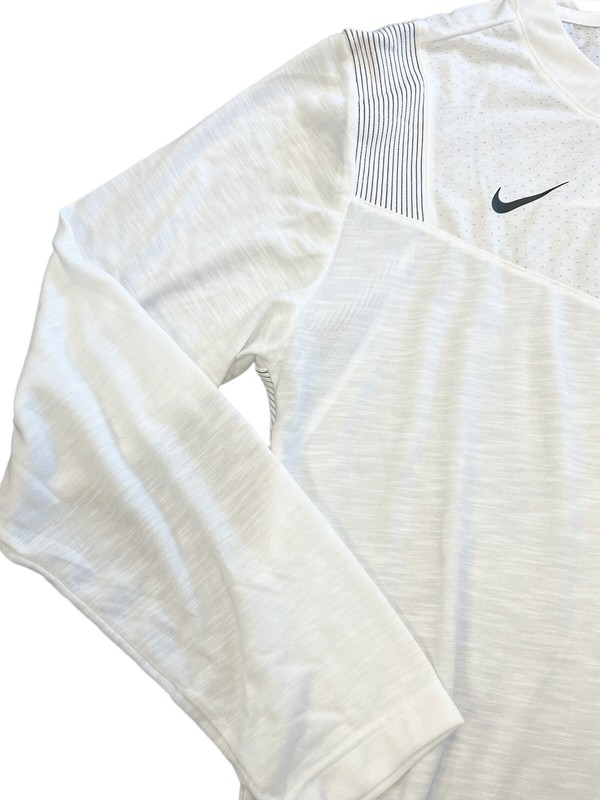 NWT $60 NIKE Dri-Fit CW3539 Athletic Football Long Sleeve White Shirt L Large gallery