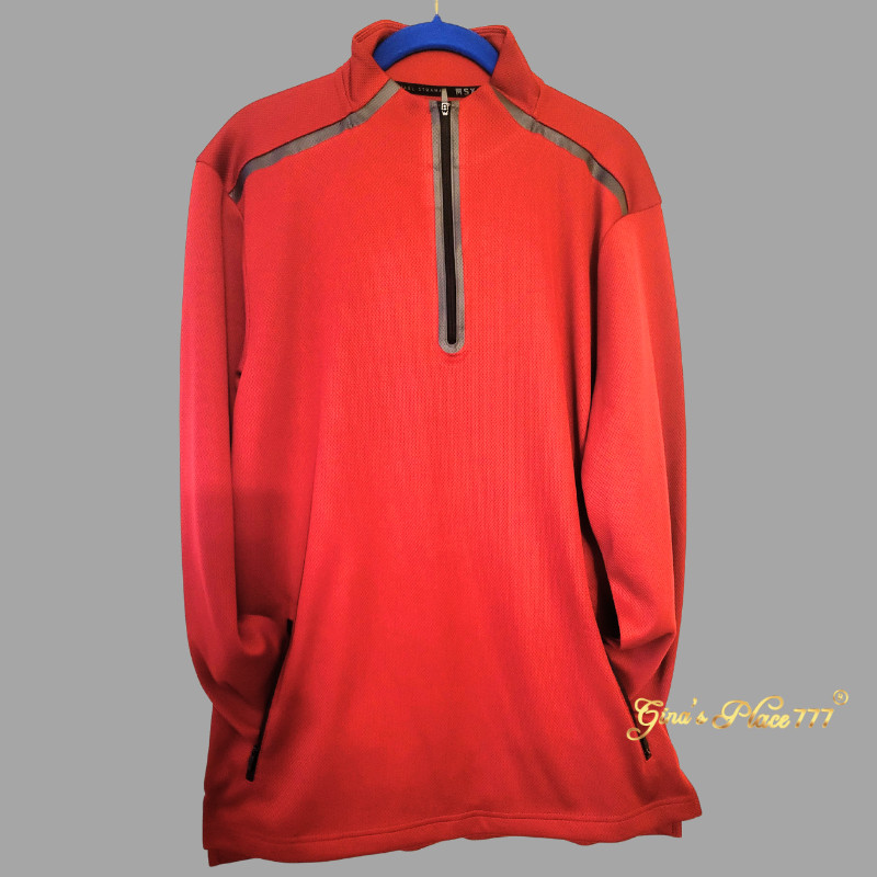 NWT Msx By Michael Strahan Mens Long Sleeve Quarter-Zip Mesh Pullover Top Sz M