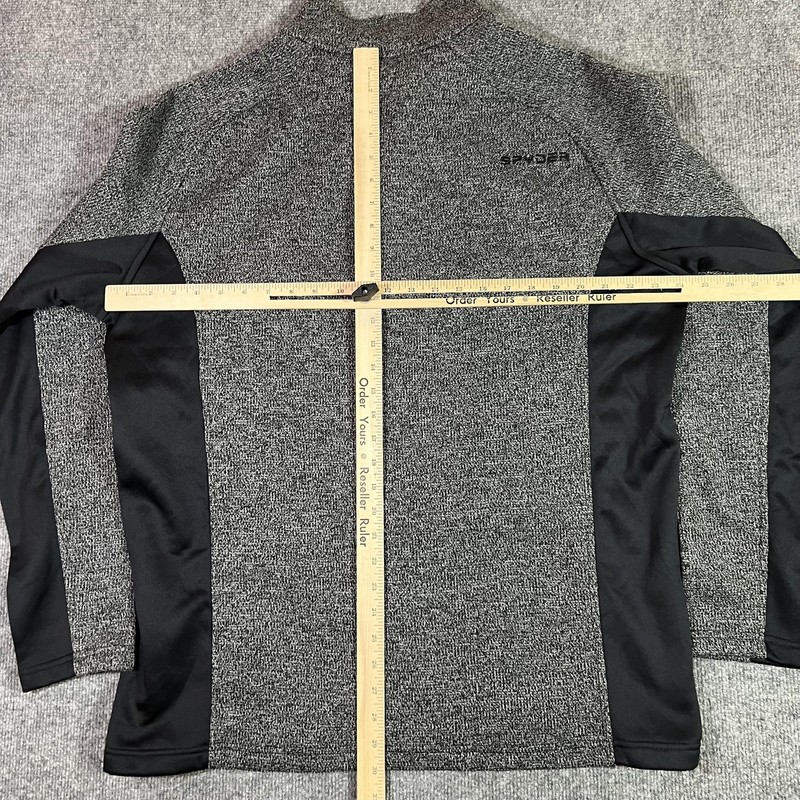 Spyder Fleece Pullover Shirt Mens 2XL Gray Black 1/4 Zip Long Sleeve Ski Outdoor gallery