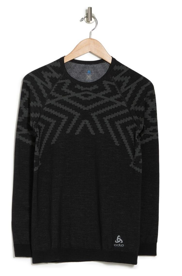 ODLO NATURAL + KINSHIP WARM LONG-SLEEVE BASE LAYER TOP ODL002G Medium M gallery