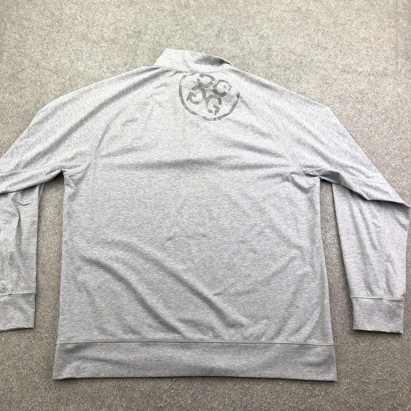 G/FORE Pullover Mens Large Gray 1/4 Zip Long Sleeve Forest Highlands Golf Top gallery
