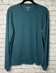 Outerknown Active Shirt Mens Med Long Sleeve Blue Stretch Workout UU13