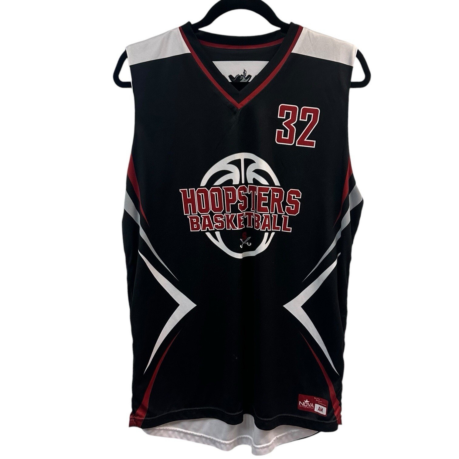Hoopsters Reversible Sleeveless Tank Top Jersey Red Black White gallery