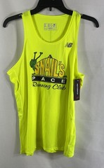 New Balance Men’s Accelerate Running Singlet Neon Yellow Snail’s Pace NWT Sz S